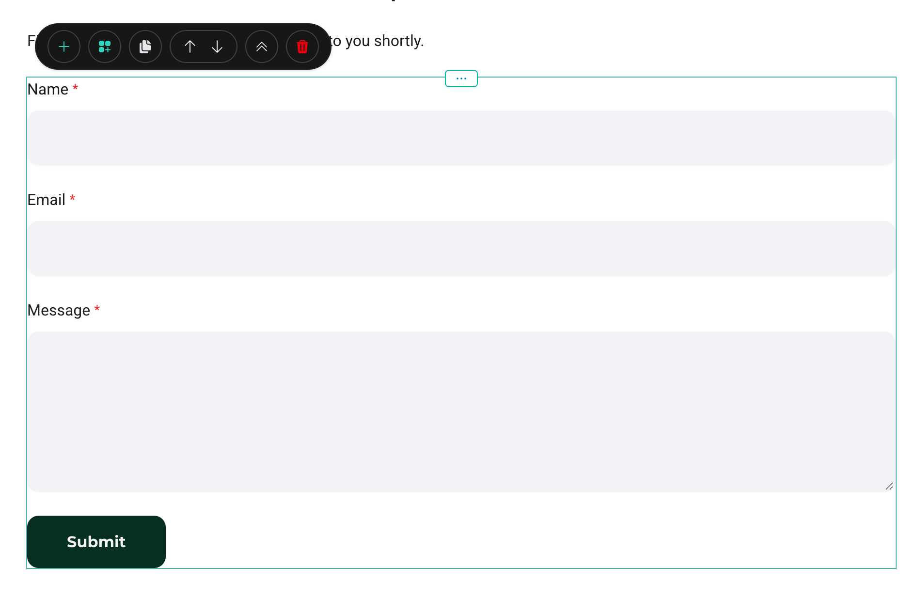 An image of the Articulation form features