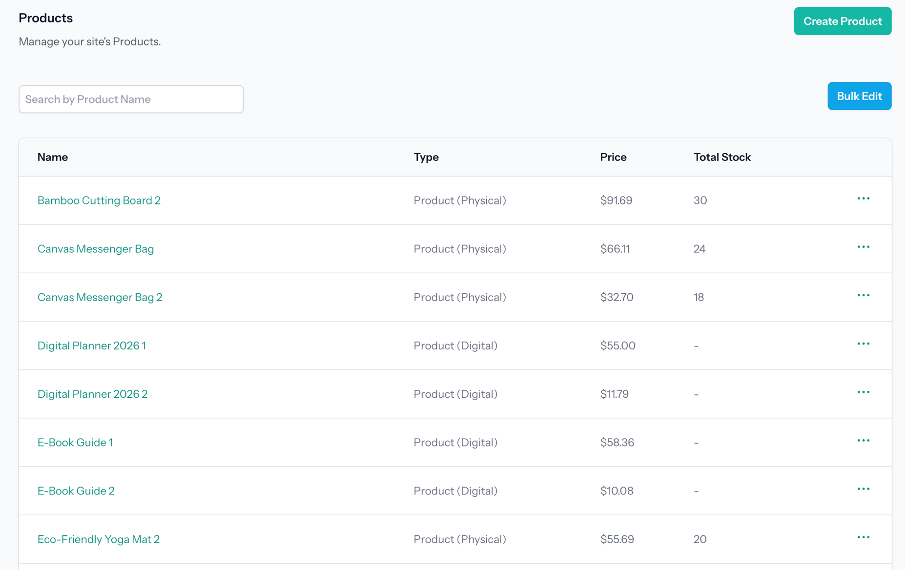 Inventory and sales dashboard